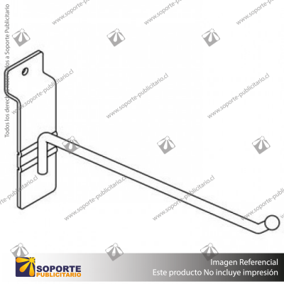 GANCHERA METALICA ESPIGA CROMADA 15CM