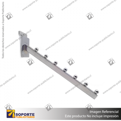 GANCHERA METALICA INCLINADA 7 TOPES PANEL RANURADO