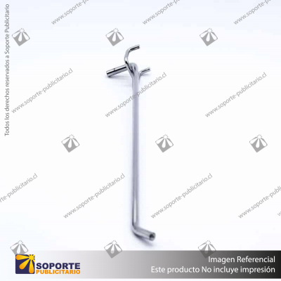 GANCHERA METALICA SIMPLE PANEL PERFORADO
