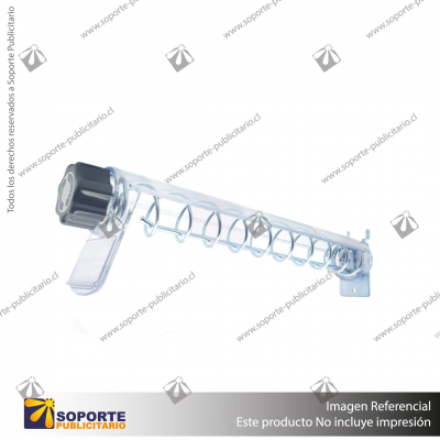 GANCHERAS SEGURIDAD ESPIRAL 23CM 10 POSICIONES CUBIERTA REDONDA