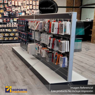 GONDOLA DISPLAY STAND - G60 - 1350H X 1800W X 600D - PRIME LAMINATE WHITE - 1200H X 600W