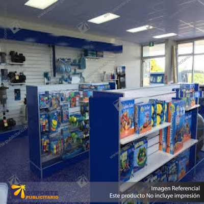 GONDOLA DISPLAY STAND - G60 - 1350H X 2400W X 600D - PRIME LAMINATE WHITE - 1200H X 600W