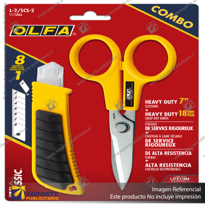 HEAVY-DUTY RATCHET-LOCK UTILITY KNIFE WITH 7" HEAVY DUTY SCISSORS (L-2/SCS-2) VARIATION: DEFAULT TITLE
