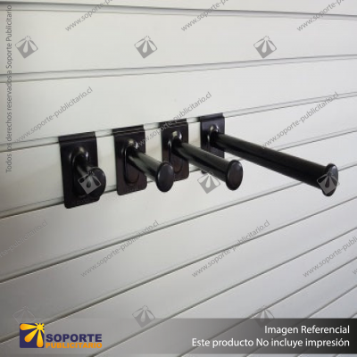 HEAVY DUTY STRAIGHT ARM DISPLAY BRACKETS - POWDER COATED BLACK - 200MM
