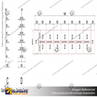 J – NAVE CENTRAL SUPER CON 7 GóNDOLAS – 2000×7.690×1000