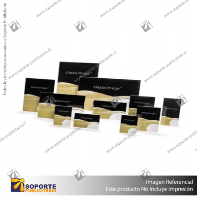 L SHAPE SLANTED SIGN HOLDER (LANDSCAPE) A3 CLEAR