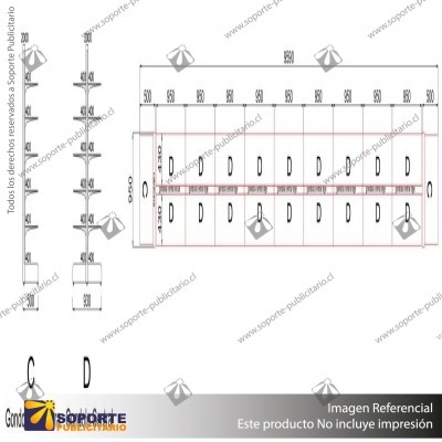 L – NAVE CENTRAL SUPER CON 9 GóNDOLAS – 2000×9.690×1000