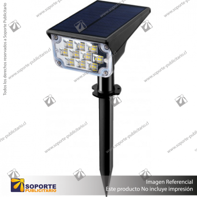 LAMPARA SOLAR ESTACA S10 4W RECTANGULAR CON PANEL INTEGRADO COLOR 3 EN 1
