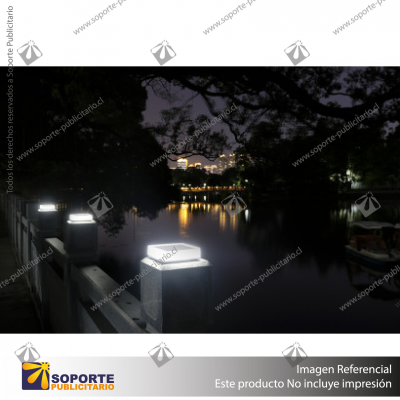 LAMPARA SOLAR S17 2W PILAR POSTE CON PANEL INTEGRADO COLOR 3 EN 1