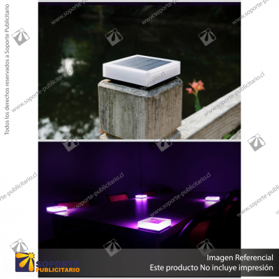 LAMPARA SOLAR S17 2W PILAR POSTE CON PANEL INTEGRADO COLOR 3 EN 1