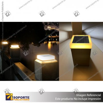 LAMPARA SOLAR S17 2W PILAR POSTE CON PANEL INTEGRADO COLOR 3 EN 1