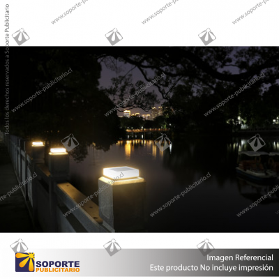 LAMPARA SOLAR S17 2W PILAR POSTE CON PANEL INTEGRADO COLOR 3 EN 1