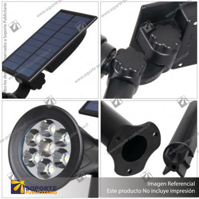 LAMPARA SOLAR S3 7W ESTACA CON PANEL INTEGRADO BLANCO NEUTRO