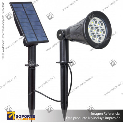 LAMPARA SOLAR S7 7W ESTACA SIMPLE CON PANEL INDEPENDIENTE BLANCO NEUTRO