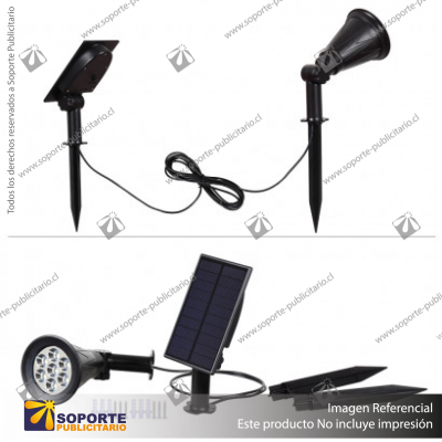 LAMPARA SOLAR S7 7W ESTACA SIMPLE CON PANEL INDEPENDIENTE BLANCO NEUTRO