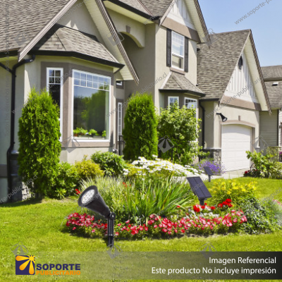 LAMPARA SOLAR S9 7W ESTACA DOBLE CON PANEL INDEPENDIENTE BLANCO NEUTRO