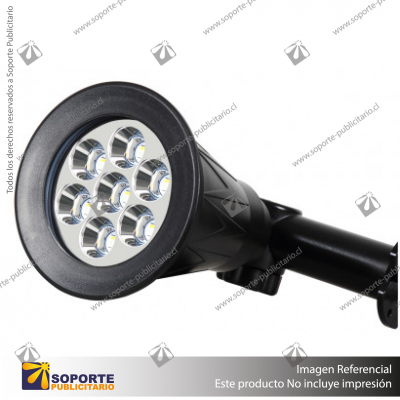 LAMPARA SOLAR S9 7W ESTACA DOBLE CON PANEL INDEPENDIENTE BLANCO NEUTRO