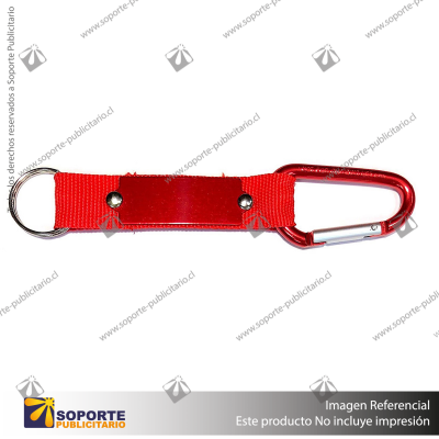 LLAVERO CARABINER/ROJO/ROJO