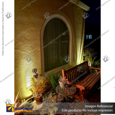 LUZ SOLAR PUNTO S15 3W C/U ESTACA DOBLE CON PANEL INDEPENDIENTE BLANCO CALIDO