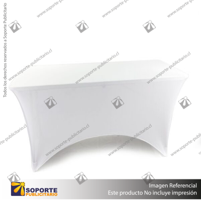 MANTEL SPANDEX PARA MESA RECTANGULAR 180CM ARCO MEDIO