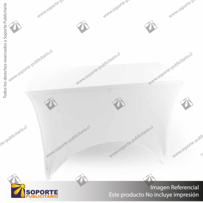MANTEL SPANDEX PARA MESA RECTANGULAR ARCO MEDIO 152 CM