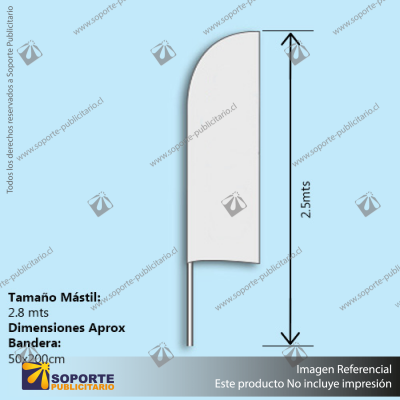 MASTIL BANDERA VELA 2,8