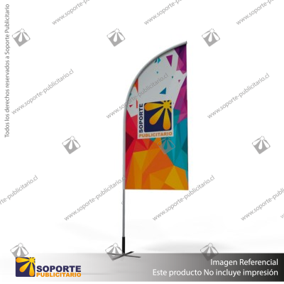 MASTIL CURVO VELA ALUMINIO 220*70 CMS PARA BANDERA PUBLICITARIA