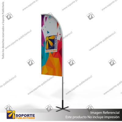 MASTIL CURVO VELA ALUMINIO 220*70 CMS PARA BANDERA PUBLICITARIA