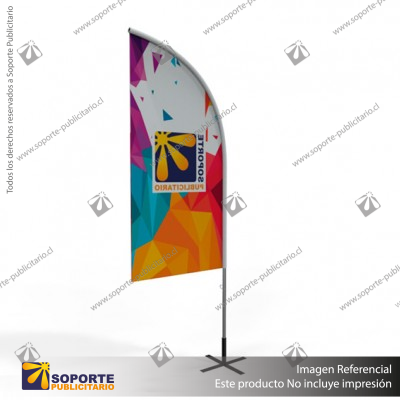 MASTIL CURVO VELA ALUMINIO 220*70 CMS PARA BANDERA PUBLICITARIA