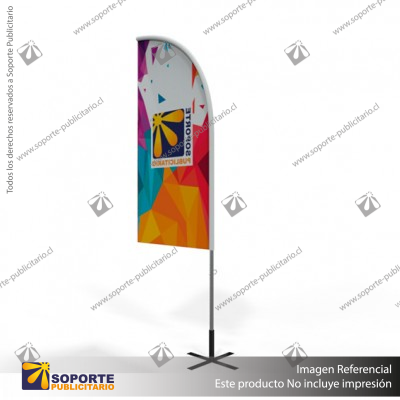 MASTIL CURVO VELA ALUMINIO 220*70 CMS PARA BANDERA PUBLICITARIA