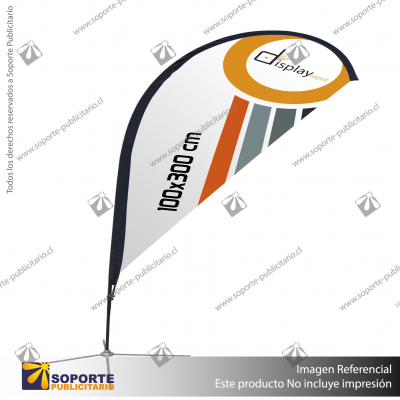 MASTIL CURVO VELA PRO 160*60 CMS PARA BANDERA PUBLICITARIA (C50)