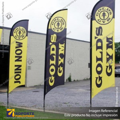 MASTIL CURVO VELA PRO 520*100 CMS (550 CMS) PARA BANDERA PUBLICITARIA (C25)