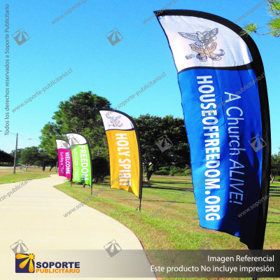 MASTIL CURVO VELA PRO 520*100 CMS (550 CMS) PARA BANDERA PUBLICITARIA (C25)