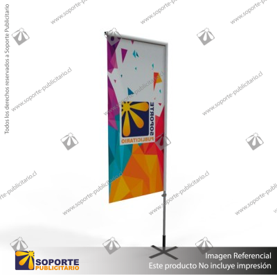 MASTIL RECTO ALUMINIO 220*70 CMS PARA BANDERA PUBLICITARIA (C15)