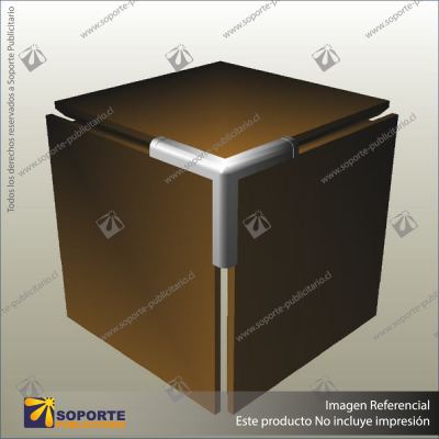 MC 3 WAY CORNERS FOR STICKMAN CORNER PROFILES - SATIN CHROME - 15MM X 15MM X 15MM