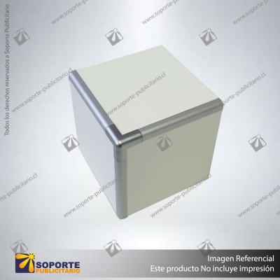 MC 3 WAY CORNERS FOR STICKMAN CORNER PROFILES - SATIN CHROME - 15MM X 15MM X 15MM