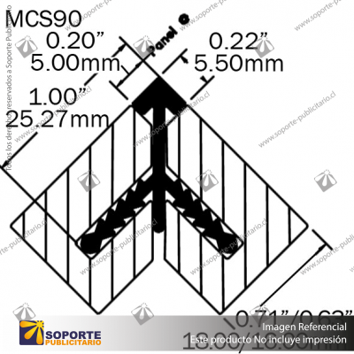MC90 - ROUND & SQUARE CORNER JOIN PROFILES - ANODISED-ROUND - 5METERS