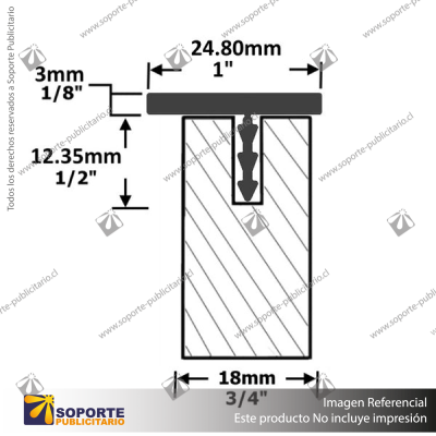 MCLN-WF-CAP - LINEAR PANEL CAPPING PROFILE WALL OFFSET - 5 METERS