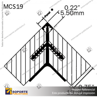 MCS19 - STICKMAN 19MM CORNER JOIN PROFILE- CLEARANCE