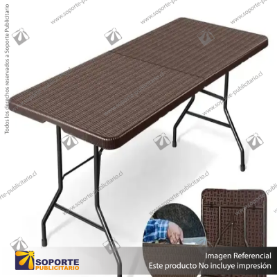 MESA PLEGABLE RECTANGULAR 180 CM ECO-RATTAN