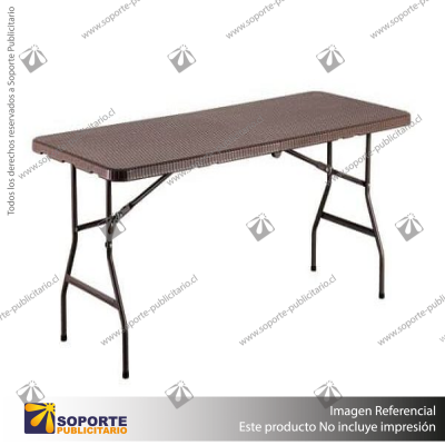 MESA PLEGABLE RECTANGULAR 180 CM ECO-RATTAN