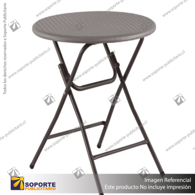 MESA PLEGABLE REDONDA ECO-RATTAN 80CM