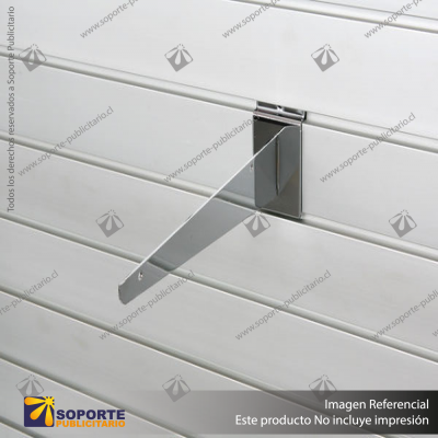 METAL SHELF BRACKETS - 350MM - CHROMED