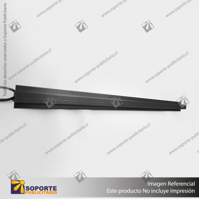MG20 RIEL MAGNETICO NEGRO TIPO H 72.3X46.9X3000MM