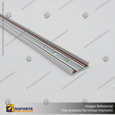 MG27 RIEL MAGNETICO SLIM BLANCO 27X7X3000 MM
