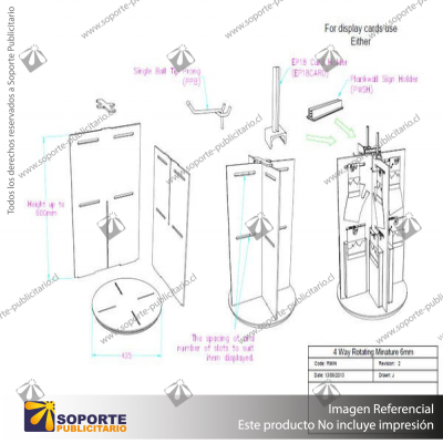 MINI ROTATING DISPLAY - TABLE TOP