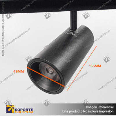 MONACO - FOCO TRACK LIGHT MAGNETICO CUERPO NEGRO 10W 48V 3000K