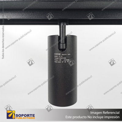 MONACO - FOCO TRACK LIGHT MAGNETICO CUERPO NEGRO 10W 48V 3000K