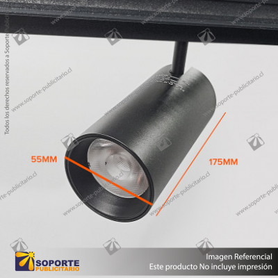 MONACO - FOCO TRACK LIGHT MAGNETICO CUERPO NEGRO 15W 3K
