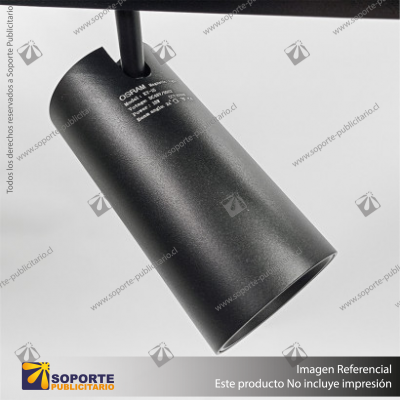 MONACO - FOCO TRACK LIGHT MAGNETICO CUERPO NEGRO 15W 3K